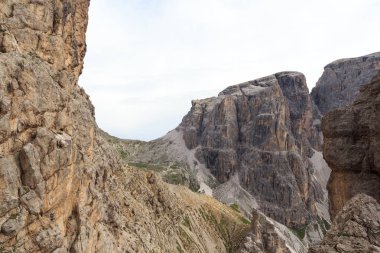 Col Giralba ve Sexten Dolomites dağ panorama, South Tyrol, İtalya