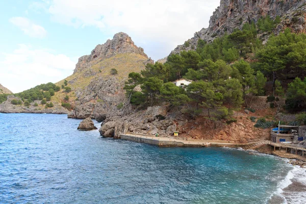 Port de Sa Calobra coast and mountain, Majorca, Spain — Stock Photo, Image