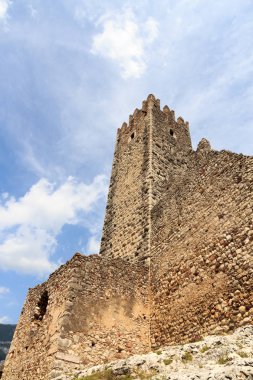 Kale kule harabe Castel Drena Trentino, İtalya