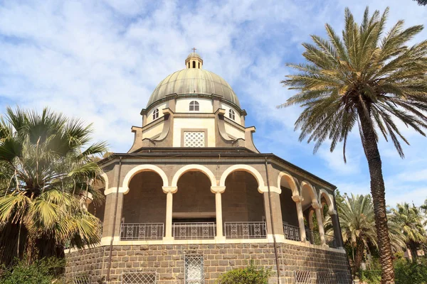 Église catholique romaine des Béatitudes sur le mont des Béatitudes près de Tabgha, Israël — Photo