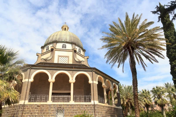 Église catholique romaine des Béatitudes sur le mont des Béatitudes près de Tabgha, Israël — Photo