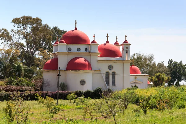 Monastère grec orthodoxe et église des saints apôtres à Capharnaüm, Israël — Photo