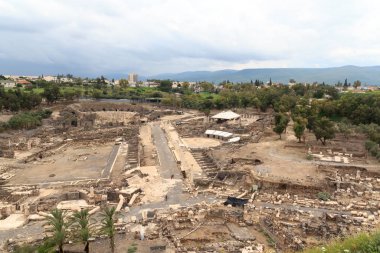 Beit Shean Ulusal Parkı 'nın antik kalıntıları, İsrail