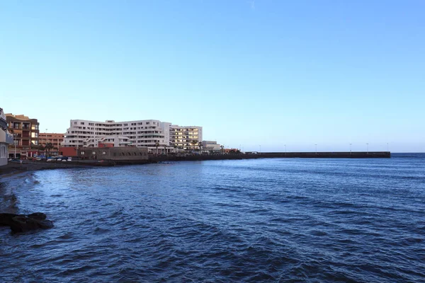 Medano Panorama Hotels Atlantic Ocean Dark Clouds Canary Island Tenerife — Stock Photo, Image