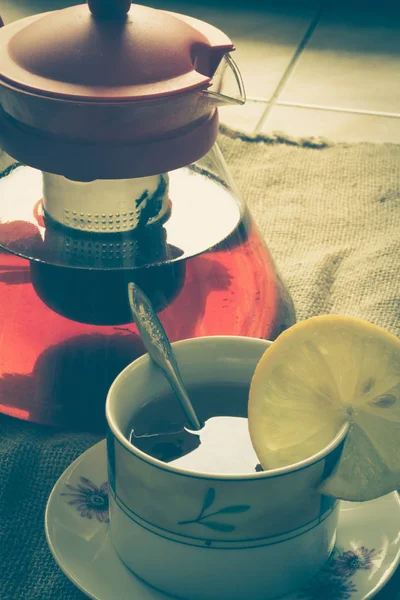Photo tea vintage retro vertical view — Stock Photo, Image
