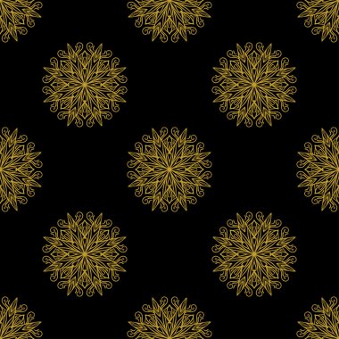 Altın vintage dekor seamless modeli