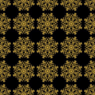 Altın vintage dekor seamless modeli