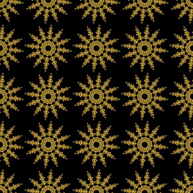 Altın vintage dekor seamless modeli