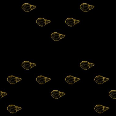 Altın kroki seashell desen. 