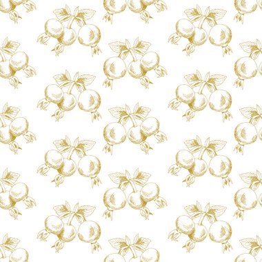 Altın kroki briar dekor seamless modeli