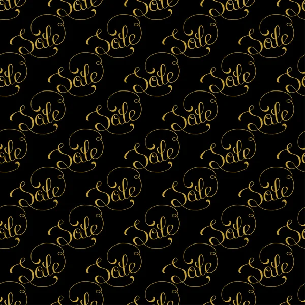 Golden sale decor seamless pattern — Stock Vector