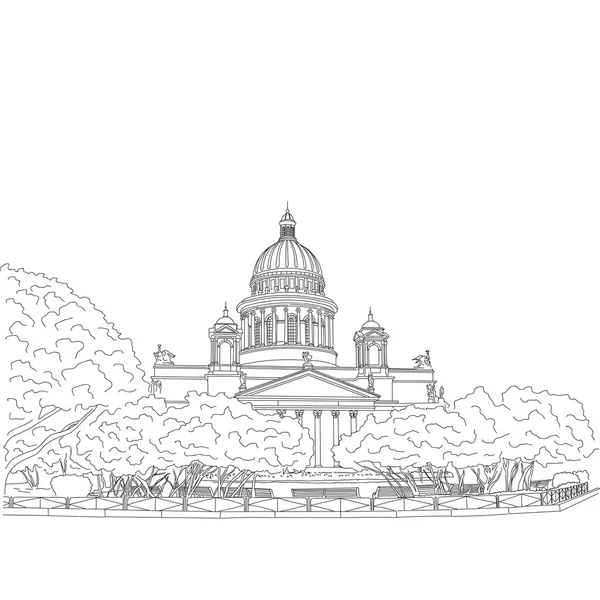 St. Isaac Katedrali çizimi