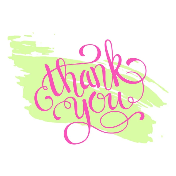 Hand lettering thank you — Stock Vector