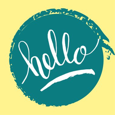 Renk el yazı Merhaba