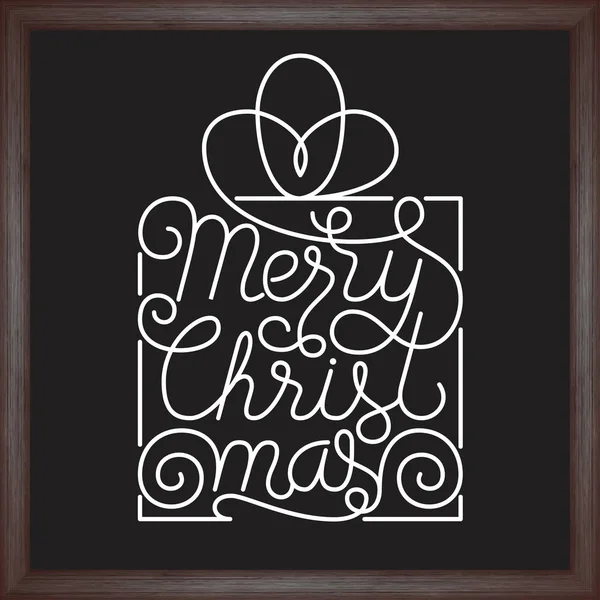 Card with Merry Christmas inscription — Stock Vector