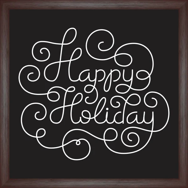 Carte avec inscription Happy Holiday — Image vectorielle