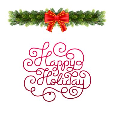 hediye kartı köknar dalı ile