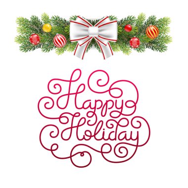 hediye kartı köknar dalı ile