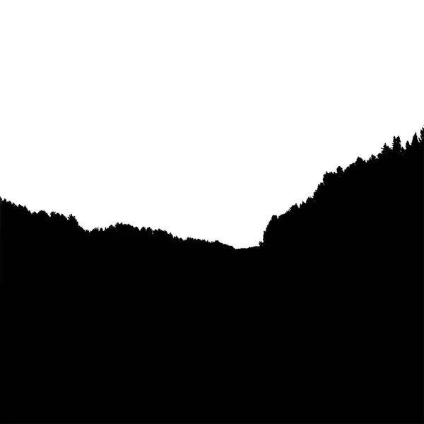Schwarzwald-Silhouette. isoliert auf weißem Hintergrund. Vektor il — Stockvektor