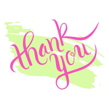 El yazı Teşekkürler grunge fırça arka plan üzerinde