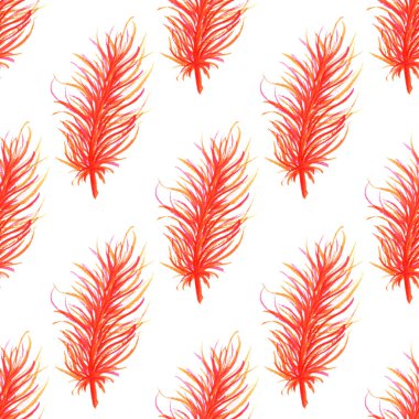 Suluboya tüyler soyut seamless modeli