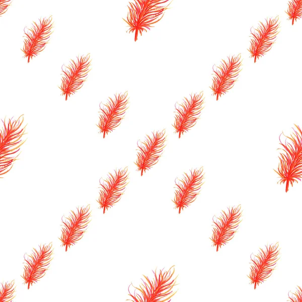 Aquarell Federn abstrakte nahtlose Muster — Stockfoto