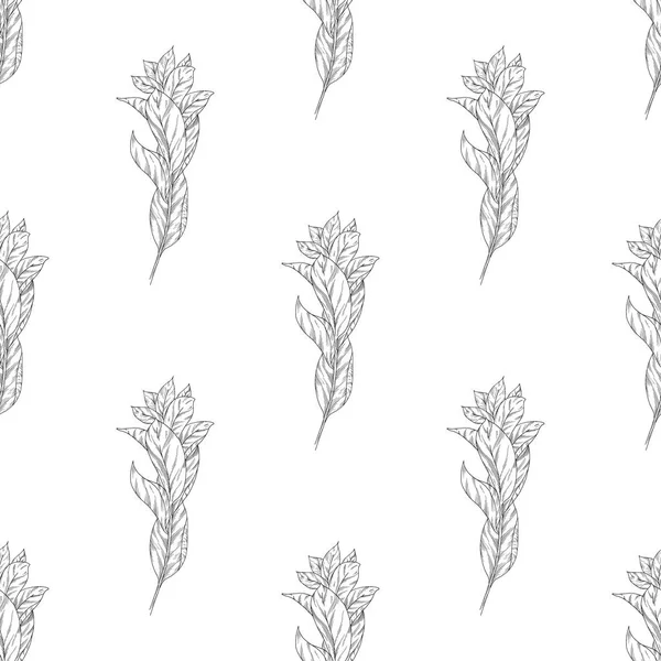 Feuilles sans couture fond de motif — Image vectorielle