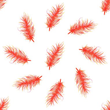 Suluboya tüyler soyut seamless modeli