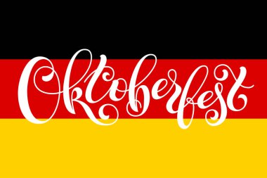 Oktoberfest Almanya bayrağı letterin