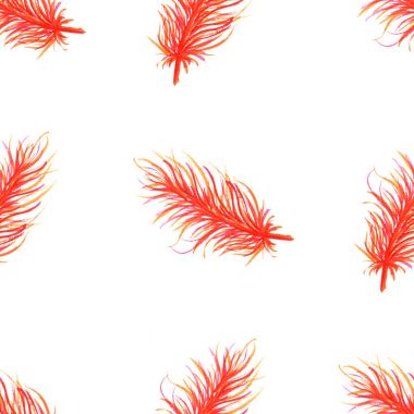 Suluboya tüyler soyut seamless modeli