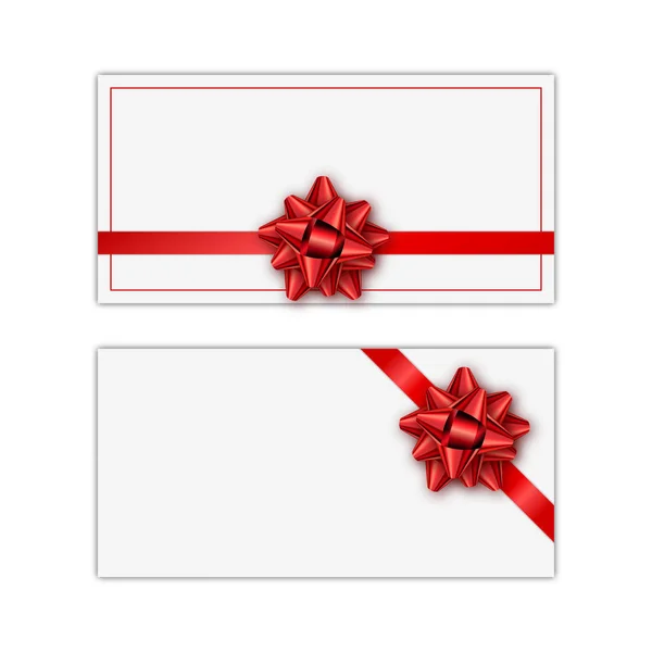 Набір білих святкових подарункових карток — стоковий вектор