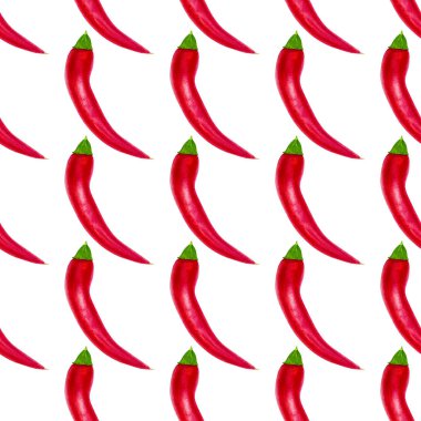 Kırmızı biber Dikişsiz desen arka plan. Bir iş için şablon