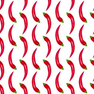 Kırmızı biber Dikişsiz desen arka plan. Bir iş için şablon