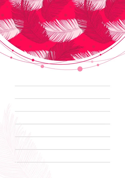 Bloemen Dagkaart Palm Tak Inkt Schets Fashion Print Voor Template — Stockvector