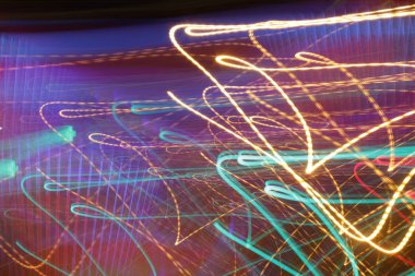 Çizgili etkisi, çok renkli aydınlatma satırlarında hareket - soyut kavram, etkisi - uzun pozlama fotoğraf