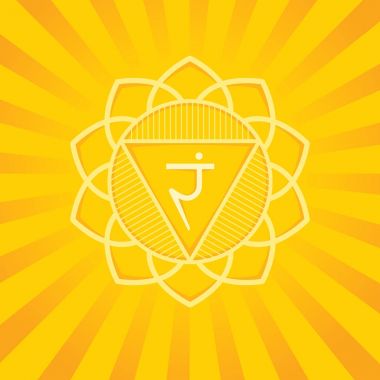 Manipura çakra - düzenlenebilir vektör poster