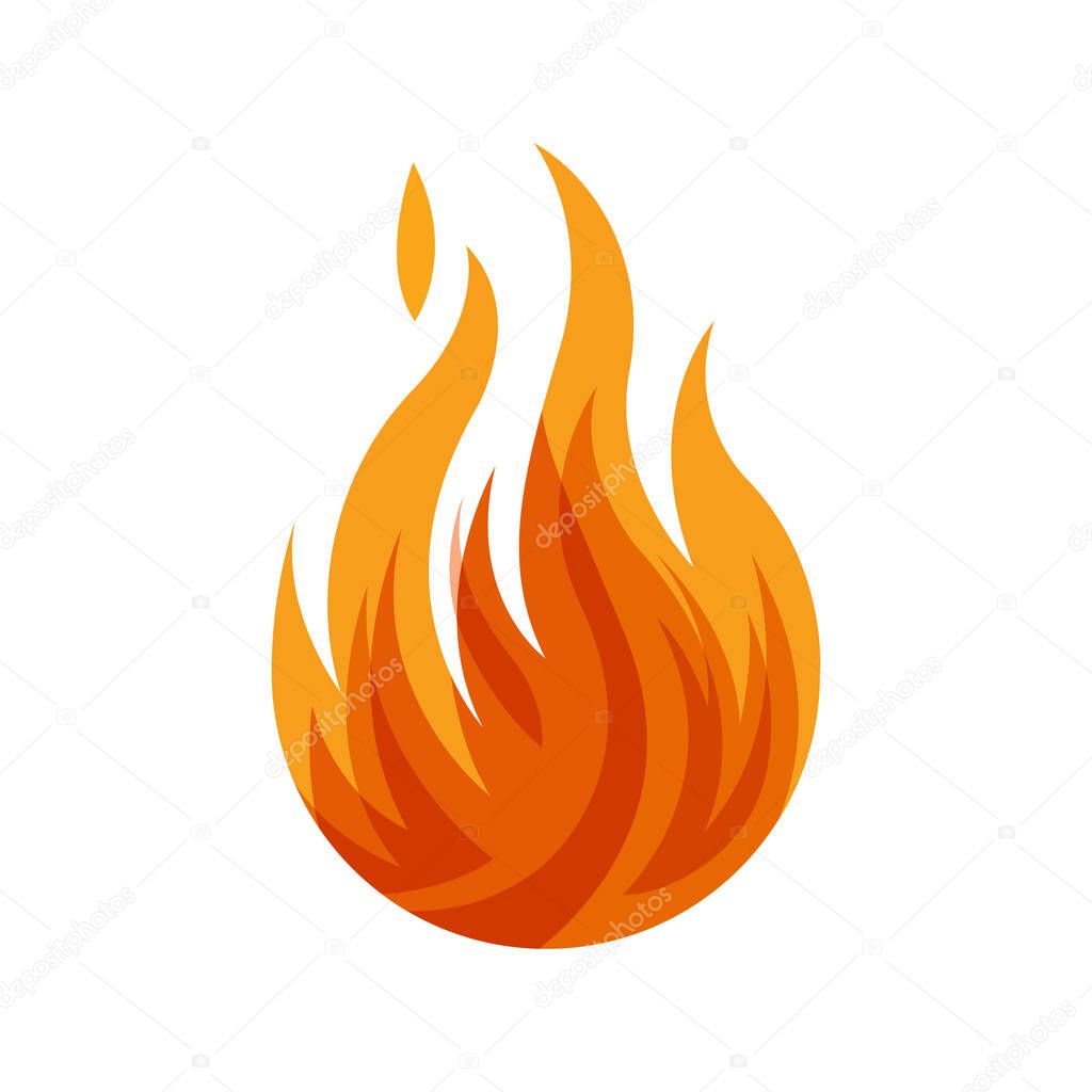Fire symbol - vector illustration isolated on a white background