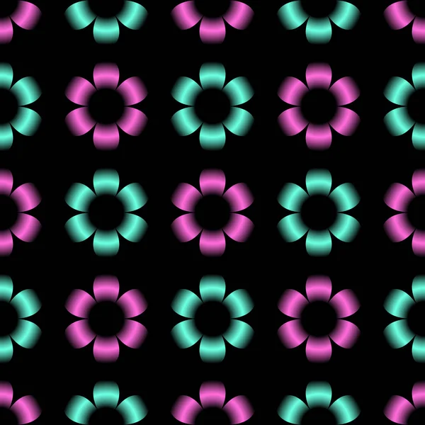 Fleur abstraite motif sans couture — Image vectorielle