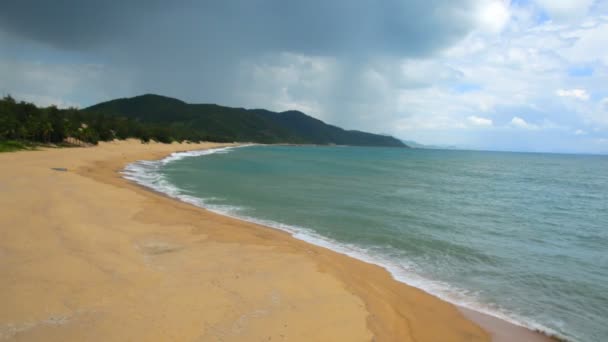 Beautiful beach in China — Stock Video