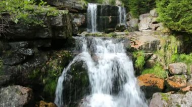 Şelale Jedlova Creek Jizera mountains içinde