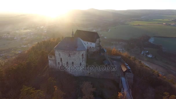 Середньовічний замок Tocnik, Чеська Республіка — стокове відео