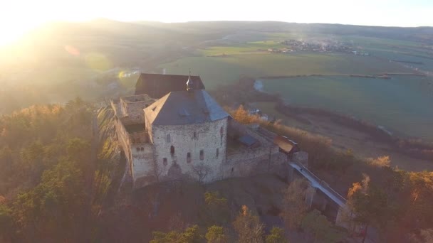 Średniowieczny zamek Tocnik, Republika Czeska — Wideo stockowe