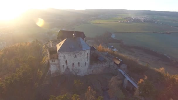 Medeltida slottet Tocnik, Tjeckien — Stockvideo