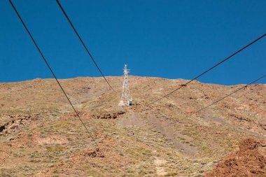 füniküler bir teleferik volkan Teide Tenerife için üzerinde