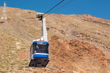 füniküler bir teleferik volkan Teide Tenerife için üzerinde