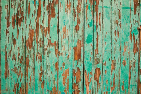 Část starých dřevěných dveří v zelené barvě — Stock fotografie
