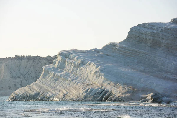 View Scala Dei Turchi Sicily Sunset Erosion Most Visible — Stock Photo, Image