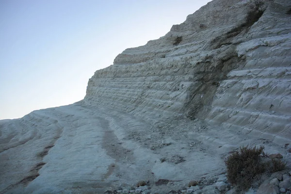 View Scala Dei Turchi Sicily Sunset Erosion Most Visible — Stock Photo, Image