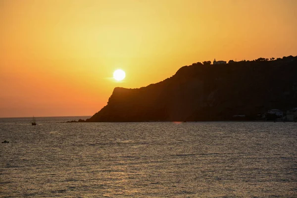 Blick Auf Den Sonnenuntergang Maßstab Der Türken Italien Hintergrund Sonnenuntergang — Stockfoto