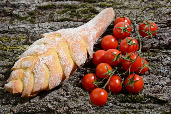 Cibo Italiano Fatto Casa Pane Farina Grano Duro — Foto Stock